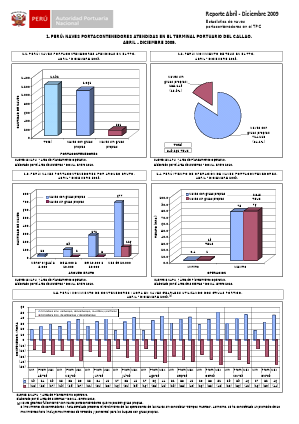 Estadísticas de naves atendidas con grúas pórtico – 2010