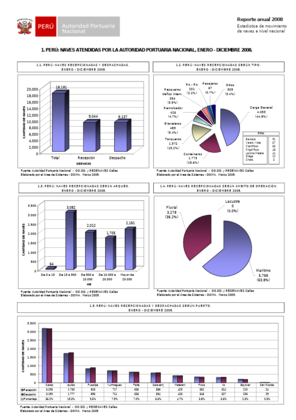 Movimientos de naves a nivel nacional - Enero a Diciembre 2008