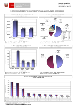 Movimientos de naves a nivel nacional - Enero a Diciembre 2009
