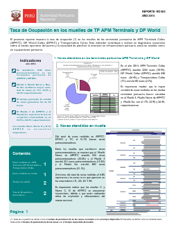 Tasa de ocupación en los muelles – 2014