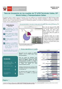 Tasa de ocupación en los muelles – 2015